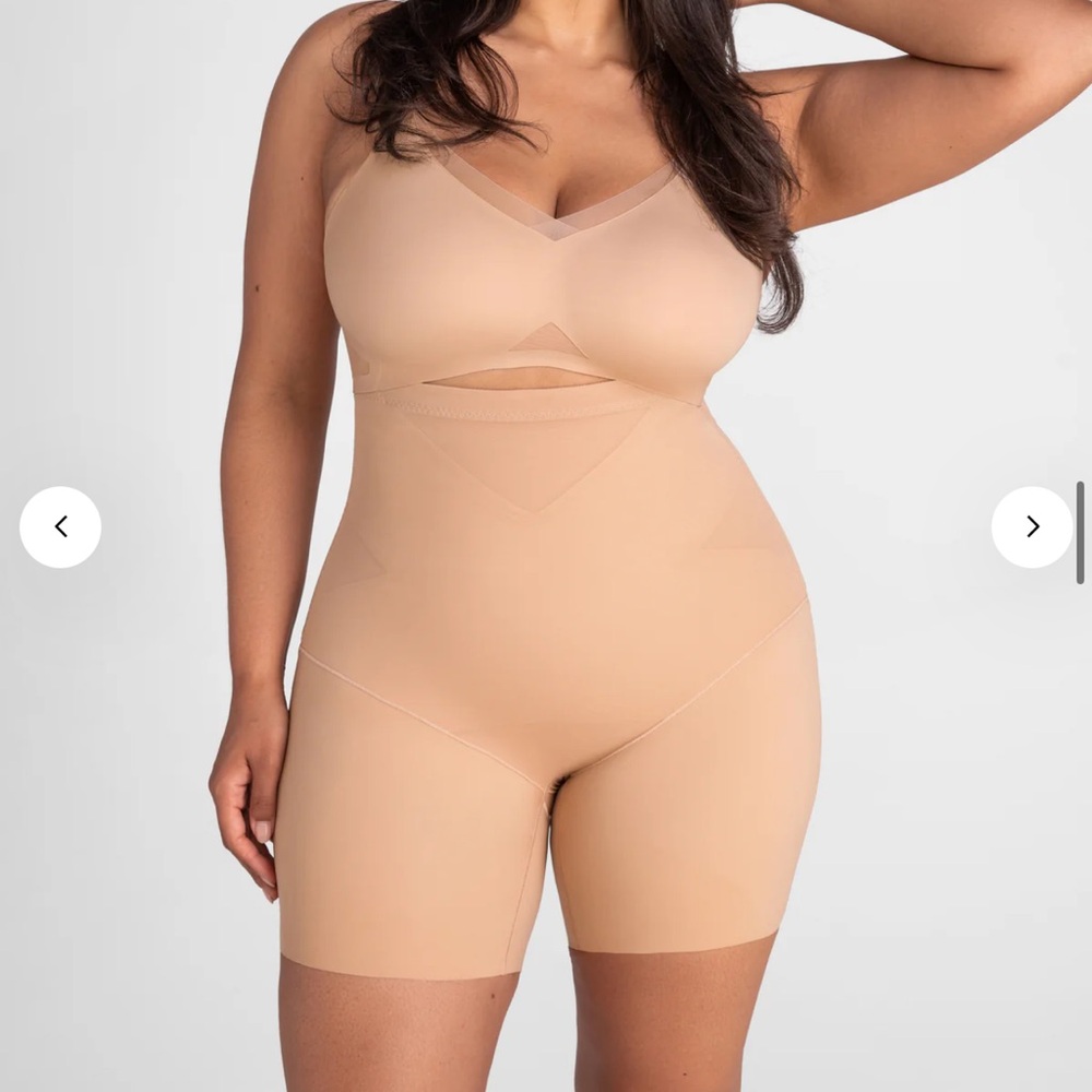 NWT! Honeylove Super Power Girl Short Shapewear in Sand sz2X